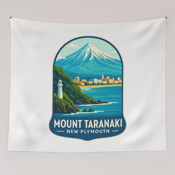 Item preview, Mount Taranaki Overlooking New Plymouth and the Tasman Sea, New Zealand designed and sold by Places On Earth.