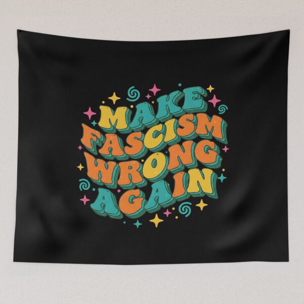 Item preview, Make Fascism Wrong Again Political T-Shirt, Resistance Shirt, Protest Shirt, Progressive Tee, Anti- Trump Vance designed and sold by THREE LITTLE BEANS.