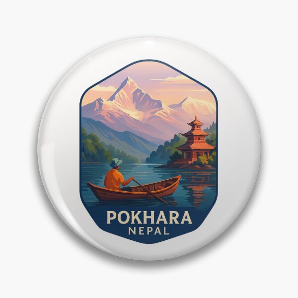 Item preview,  Tranquil Waters of Phewa Lake with Annapurna Range, Pokhara, Nepal designed and sold by Places On Earth.