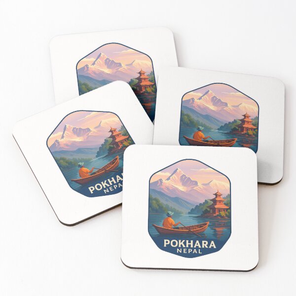 Item preview,  Tranquil Waters of Phewa Lake with Annapurna Range, Pokhara, Nepal designed and sold by Places On Earth.