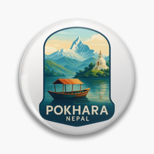 Item preview,  Phewa Lake and World Peace Pagoda in Pokhara, Nepal designed and sold by Places On Earth.