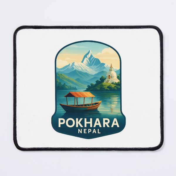 Item preview, Phewa Lake and World Peace Pagoda in Pokhara, Nepal designed and sold by Places On Earth.