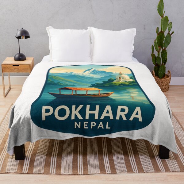 Item preview,  Phewa Lake and World Peace Pagoda in Pokhara, Nepal designed and sold by Places On Earth.