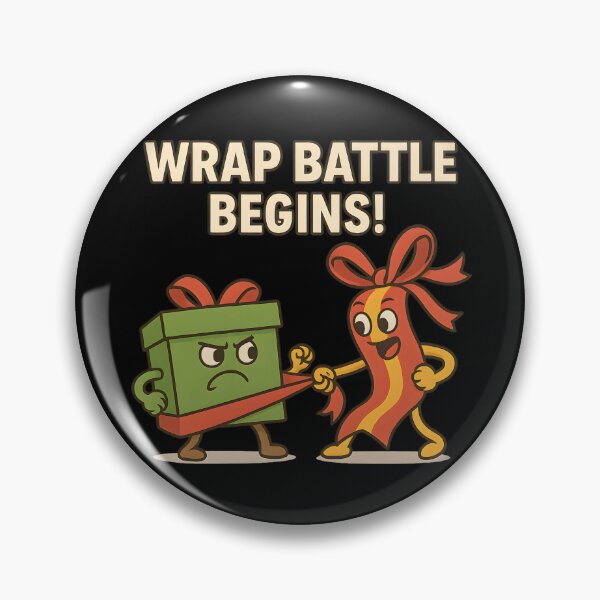 Item preview, Heated Rivalry Christmas – Gift Box vs Ribbon Wrap Battle Cartoon designed and sold by Sitred123.