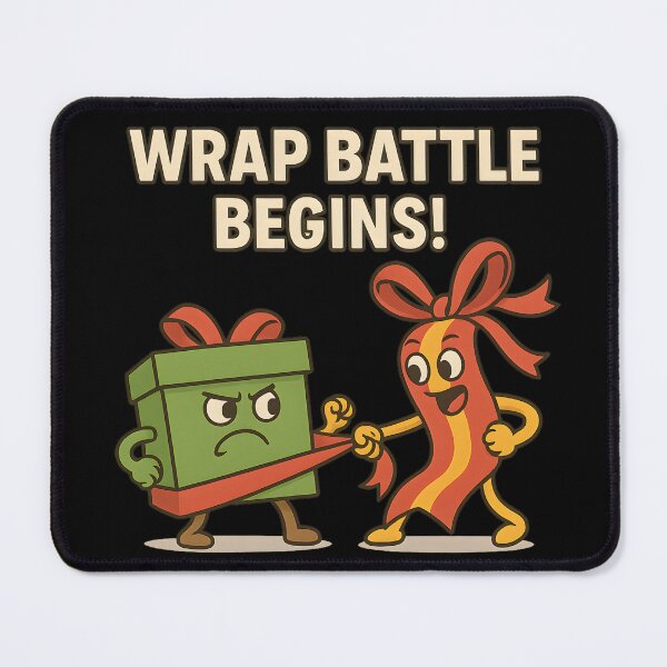 Item preview, Heated Rivalry Christmas – Gift Box vs Ribbon Wrap Battle Cartoon designed and sold by Sitred123.