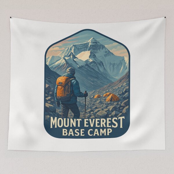 Item preview, Trekker at Mount Everest Base Camp in Solukhumbu District, Nepal designed and sold by Places On Earth.