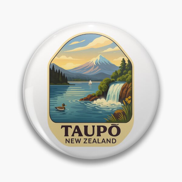 Item preview,  Lake Taupō and Mount Ruapehu in Waikato, New Zealand designed and sold by Places On Earth.