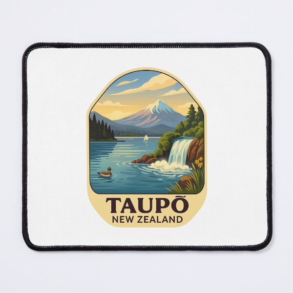 Item preview,  Lake Taupō and Mount Ruapehu in Waikato, New Zealand designed and sold by Places On Earth.