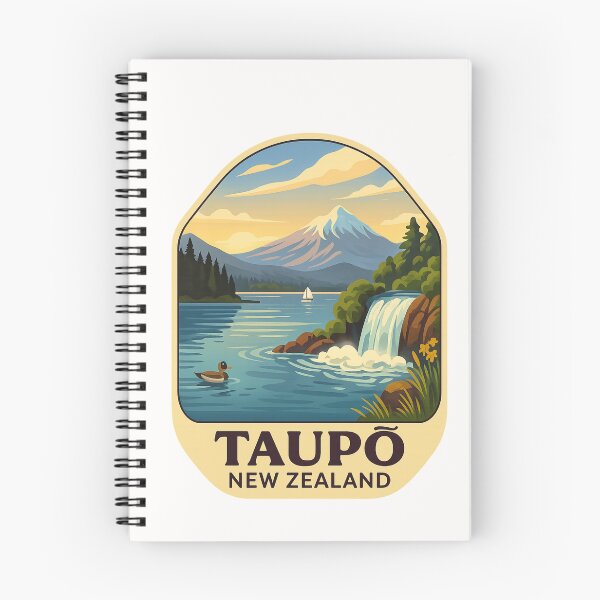 Item preview,  Lake Taupō and Mount Ruapehu in Waikato, New Zealand designed and sold by Places On Earth.