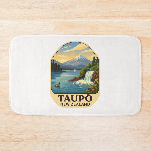 Item preview,  Lake Taupō and Mount Ruapehu in Waikato, New Zealand designed and sold by Places On Earth.