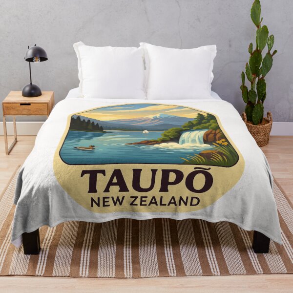 Item preview,  Lake Taupō and Mount Ruapehu in Waikato, New Zealand designed and sold by Places On Earth.