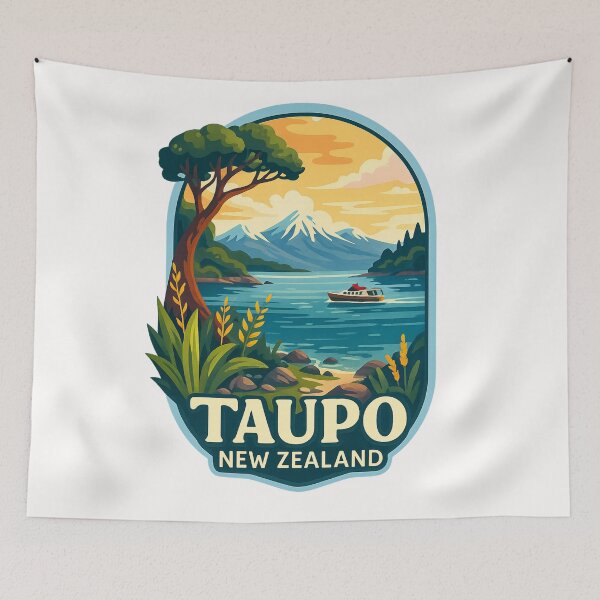 Item preview,  Scenic Lake Taupō with Mount Tongariro, Waikato Region designed and sold by Places On Earth.