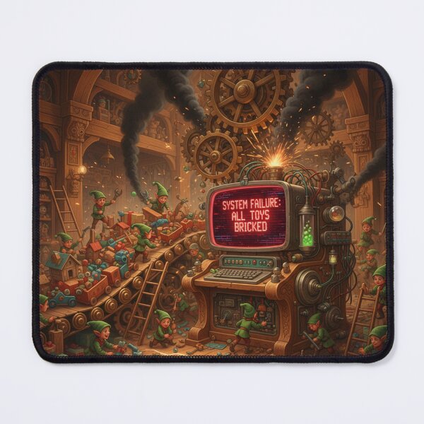 Item preview, Elf Workshop System Failure Christmas Art designed and sold by graphicnew.