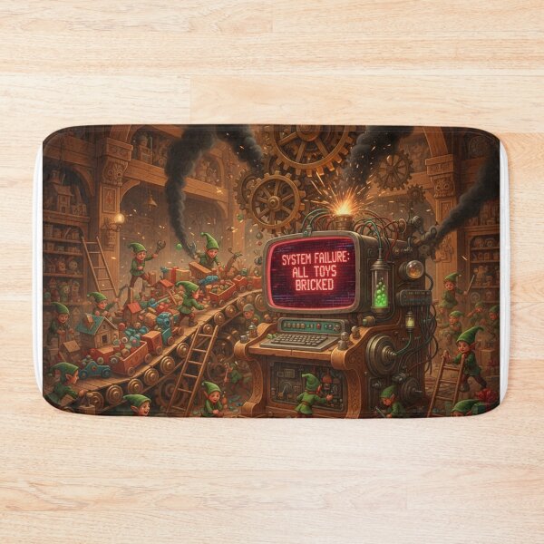 Item preview, Elf Workshop System Failure Christmas Art designed and sold by graphicnew.