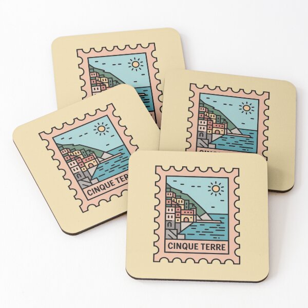 Item preview, Cinque Terre Stamp Badge | Italy Travel Sticker Design designed and sold by Timeless Design.
