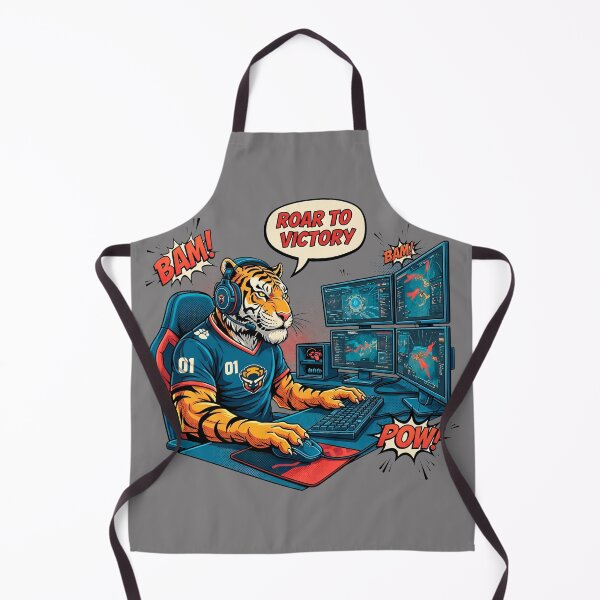 Item preview, Comic Book Style Tiger Gamer Roar to Victory designed and sold by SholoStudio.