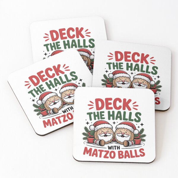 Item preview, Deck The Halls with Matzo Balls tshirt designed and sold by Jacky-Design.