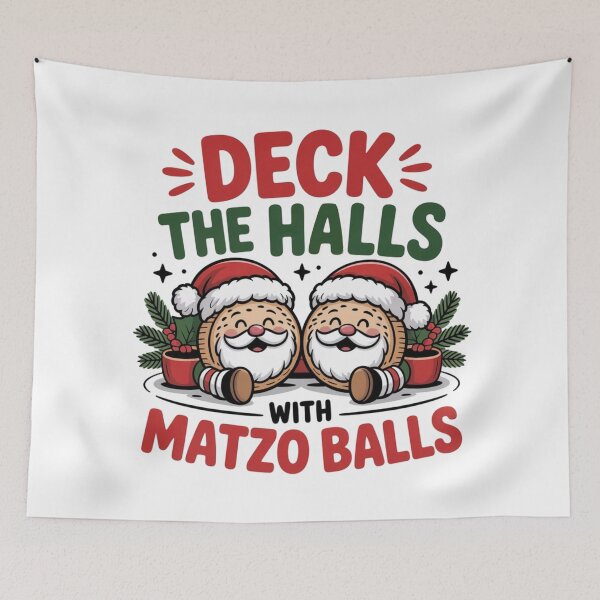 Item preview, Deck The Halls with Matzo Balls tshirt designed and sold by Jacky-Design.