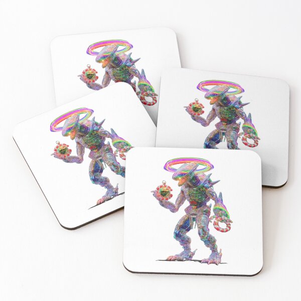 Item preview, Rainbow Neon Christmas Xenomorph Alien Monster Art designed and sold by AlexLineArt.