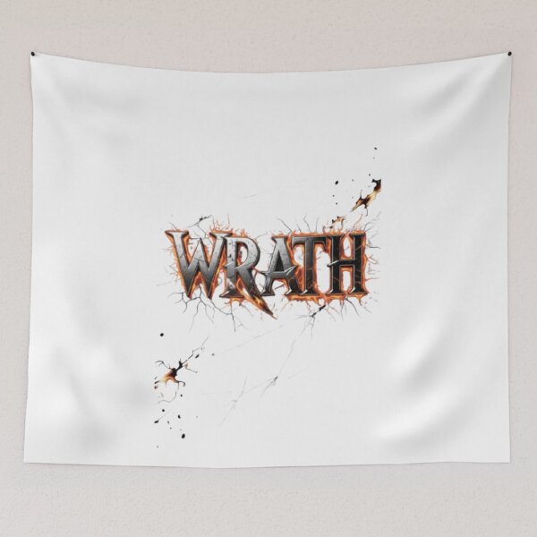 Item preview, Wrath – Dark Gothic Metal Typography designed and sold by DESIGNONET.