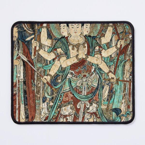 Item preview, Majestic Three-Headed Six-Armed Nezha Mural Art designed and sold by zzz888.