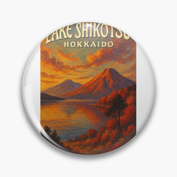Item preview,  Fiery Sunset over Lake Shikotsu and Mount Tarumae, Hokkaido designed and sold by Aryabek.