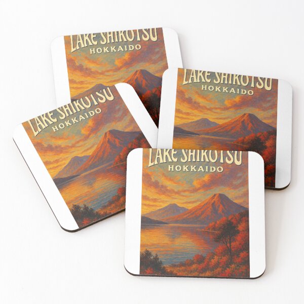 Item preview,  Fiery Sunset over Lake Shikotsu and Mount Tarumae, Hokkaido designed and sold by Aryabek.