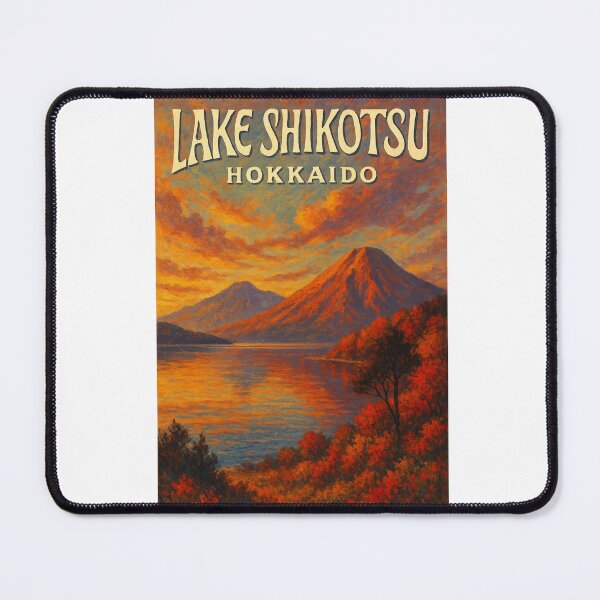 Item preview, Fiery Sunset over Lake Shikotsu and Mount Tarumae, Hokkaido designed and sold by Aryabek.