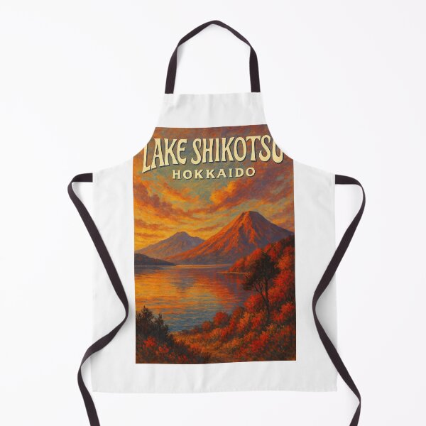 Item preview, Fiery Sunset over Lake Shikotsu and Mount Tarumae, Hokkaido designed and sold by Aryabek.