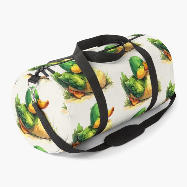 Item preview, A green duckling in watercolor style sunbathing designed and sold by LiskoDesign.