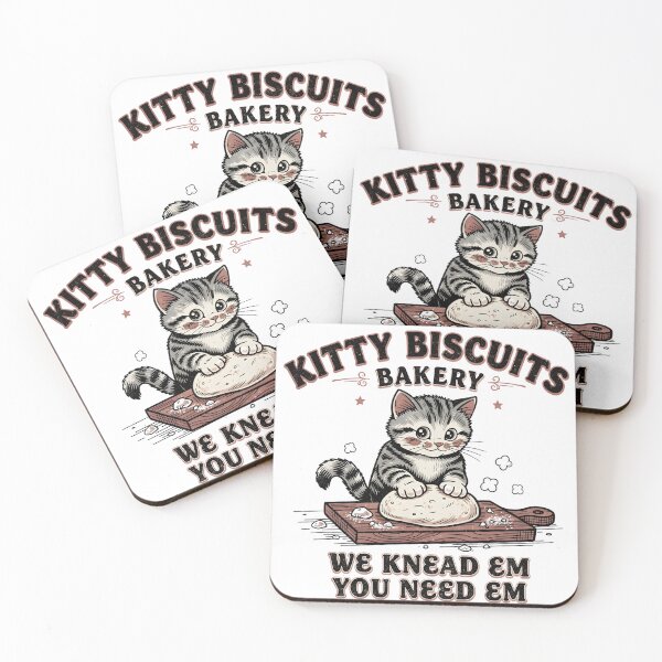 Item preview, Funny Kitty Biscuits Bakery Shirt, We Knead Em You Knead Em Shirt, Cat Owner Tee, Cute Cat Baking Shirt, Humorous Bakery Cat designed and sold by THREE LITTLE BEANS.