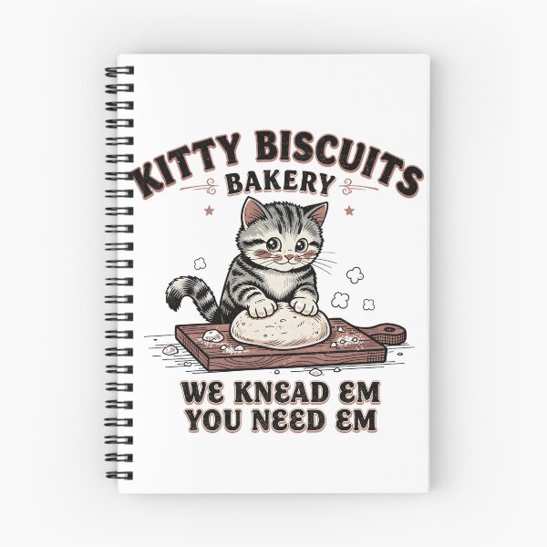 Item preview, Funny Kitty Biscuits Bakery Shirt, We Knead Em You Knead Em Shirt, Cat Owner Tee, Cute Cat Baking Shirt, Humorous Bakery Cat designed and sold by THREE LITTLE BEANS.