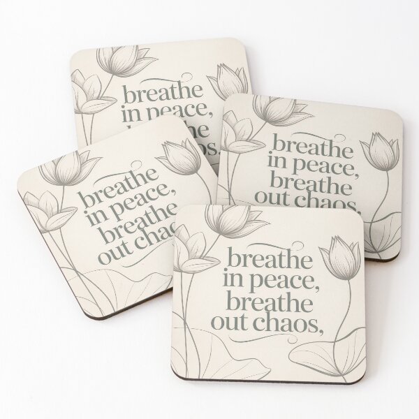 Item preview, Breathe in Peace, Breathe Out Chaos – Mindfulness Quote Design designed and sold by Shiwwa.