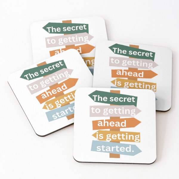 Item preview, The Secret to Getting Ahead Motivational Signpost Design designed and sold by DraftNDreamShop.