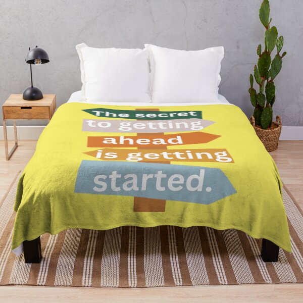 Item preview, The Secret to Getting Ahead Motivational Signpost Design designed and sold by DraftNDreamShop.