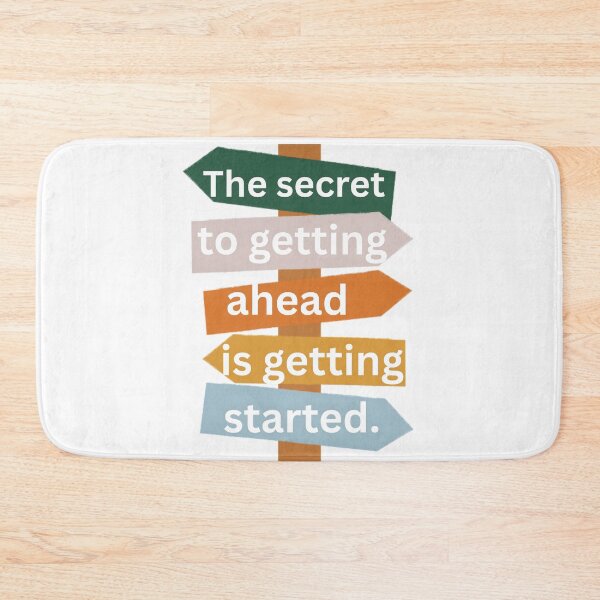 Item preview, The Secret to Getting Ahead Motivational Signpost Design designed and sold by DraftNDreamShop.