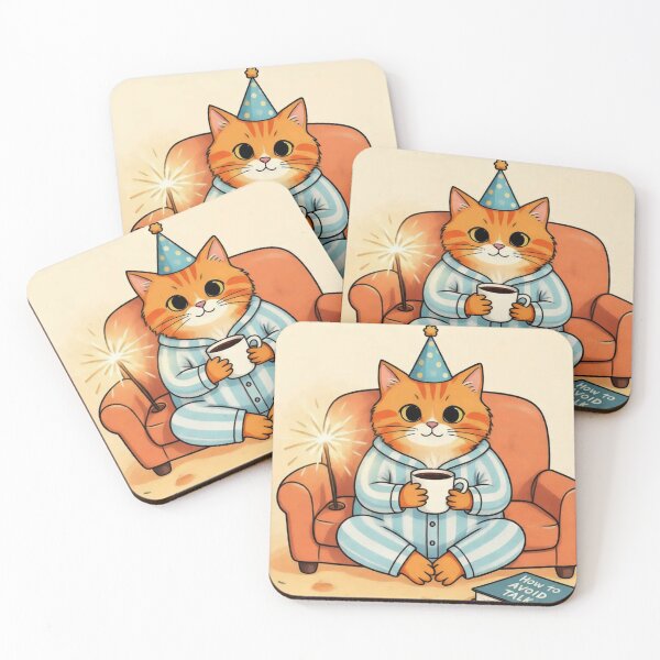 Item preview, Introvert Cat New Year – Cozy Pajama Cat Party Hat designed and sold by PunchDrop.
