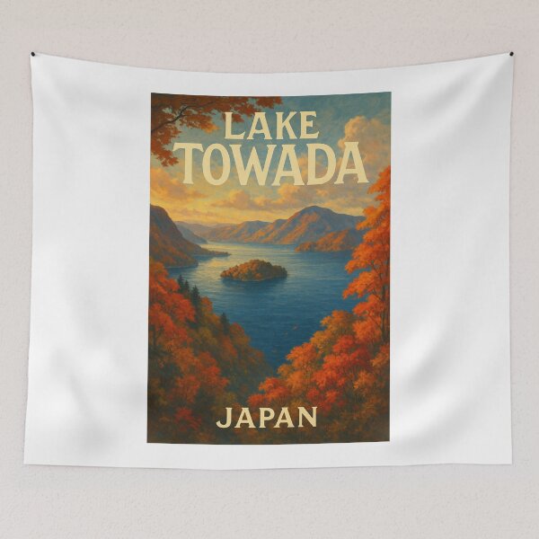 Item preview, Scenic Overlook of Lake Towada and Oirase Gorge, Japan designed and sold by Aryabek.
