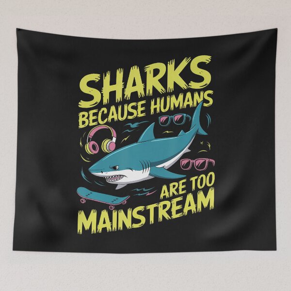 Item preview, Sharks Because Humans Are Too Mainstream Shark Diver designed and sold by ArleneJene.
