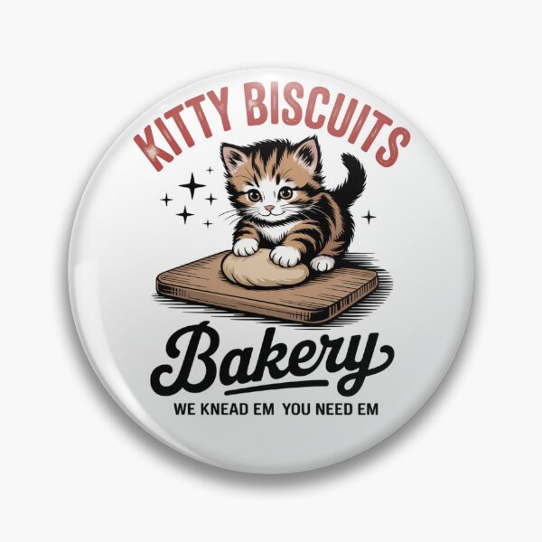 Item preview, Funny Kitty Biscuits Bakery Shirt, We Knead Em You Knead Em Shirt, Cat Owner Tee, Cute Cat Baking Shirt, Humorous Bakery Cat designed and sold by THREE LITTLE BEANS.