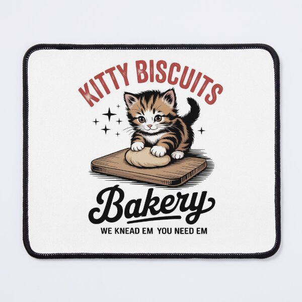 Item preview, Funny Kitty Biscuits Bakery Shirt, We Knead Em You Knead Em Shirt, Cat Owner Tee, Cute Cat Baking Shirt, Humorous Bakery Cat designed and sold by THREE LITTLE BEANS.
