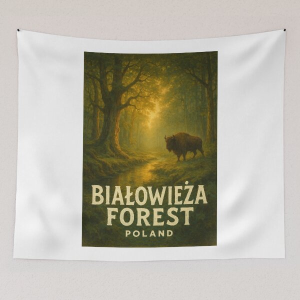 Item preview,  European Bison at Dawn in Białowieża Forest, Poland designed and sold by Aryabek.