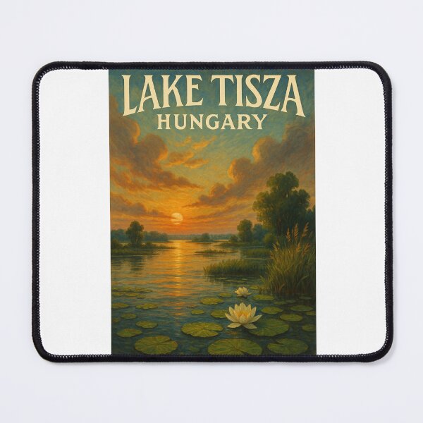 Item preview,  Sunset Over Lake Tisza with Lilies, Heves County, Hungary designed and sold by Aryabek.