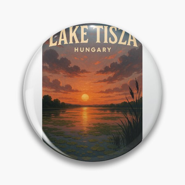 Item preview,  Lake Tisza Evening Light with Water Lilies, Hungary designed and sold by Aryabek.