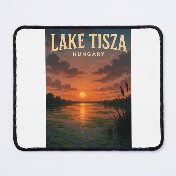 Item preview,  Lake Tisza Evening Light with Water Lilies, Hungary designed and sold by Aryabek.