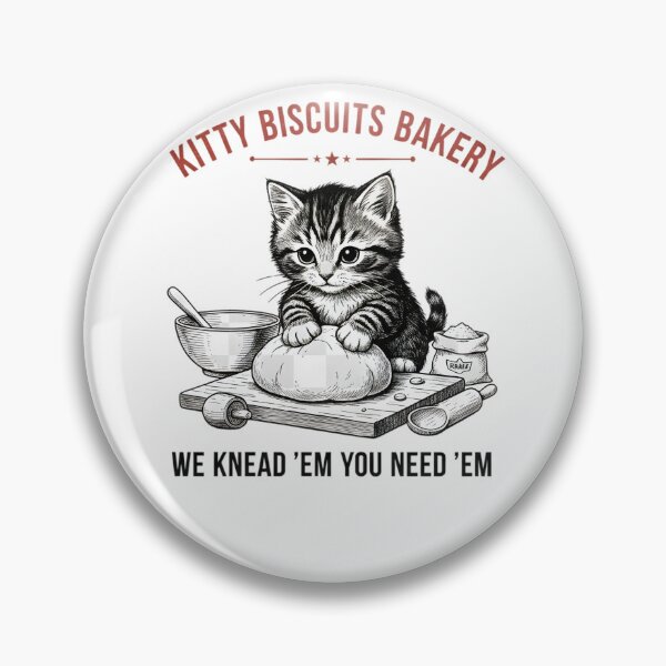 Item preview, Funny Kitty Biscuits Bakery Shirt, We Knead Em You Knead Em Shirt, Cat Owner Tee, Cute Cat Baking Shirt, Humorous Bakery Cat designed and sold by THREE LITTLE BEANS.