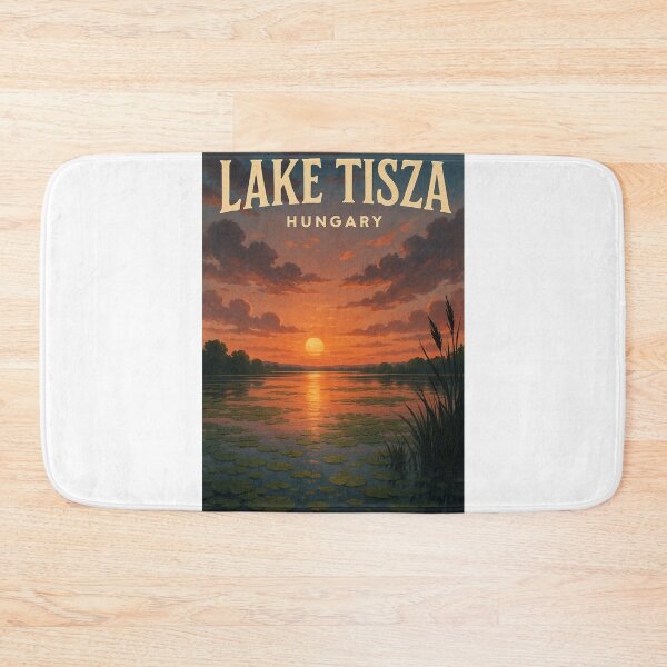 Item preview,  Lake Tisza Evening Light with Water Lilies, Hungary designed and sold by Aryabek.