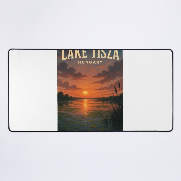 Item preview, Lake Tisza Evening Light with Water Lilies, Hungary designed and sold by Aryabek.
