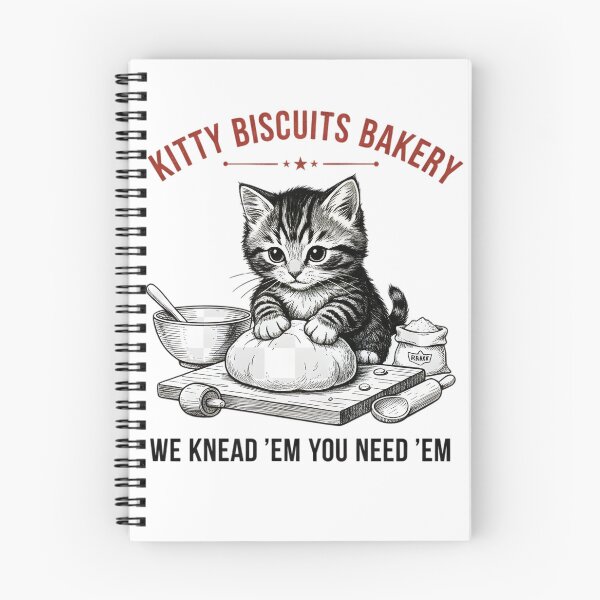 Item preview, Funny Kitty Biscuits Bakery Shirt, We Knead Em You Knead Em Shirt, Cat Owner Tee, Cute Cat Baking Shirt, Humorous Bakery Cat designed and sold by THREE LITTLE BEANS.
