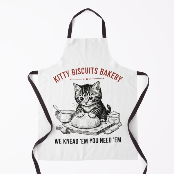 Item preview, Funny Kitty Biscuits Bakery Shirt, We Knead Em You Knead Em Shirt, Cat Owner Tee, Cute Cat Baking Shirt, Humorous Bakery Cat designed and sold by THREE LITTLE BEANS.